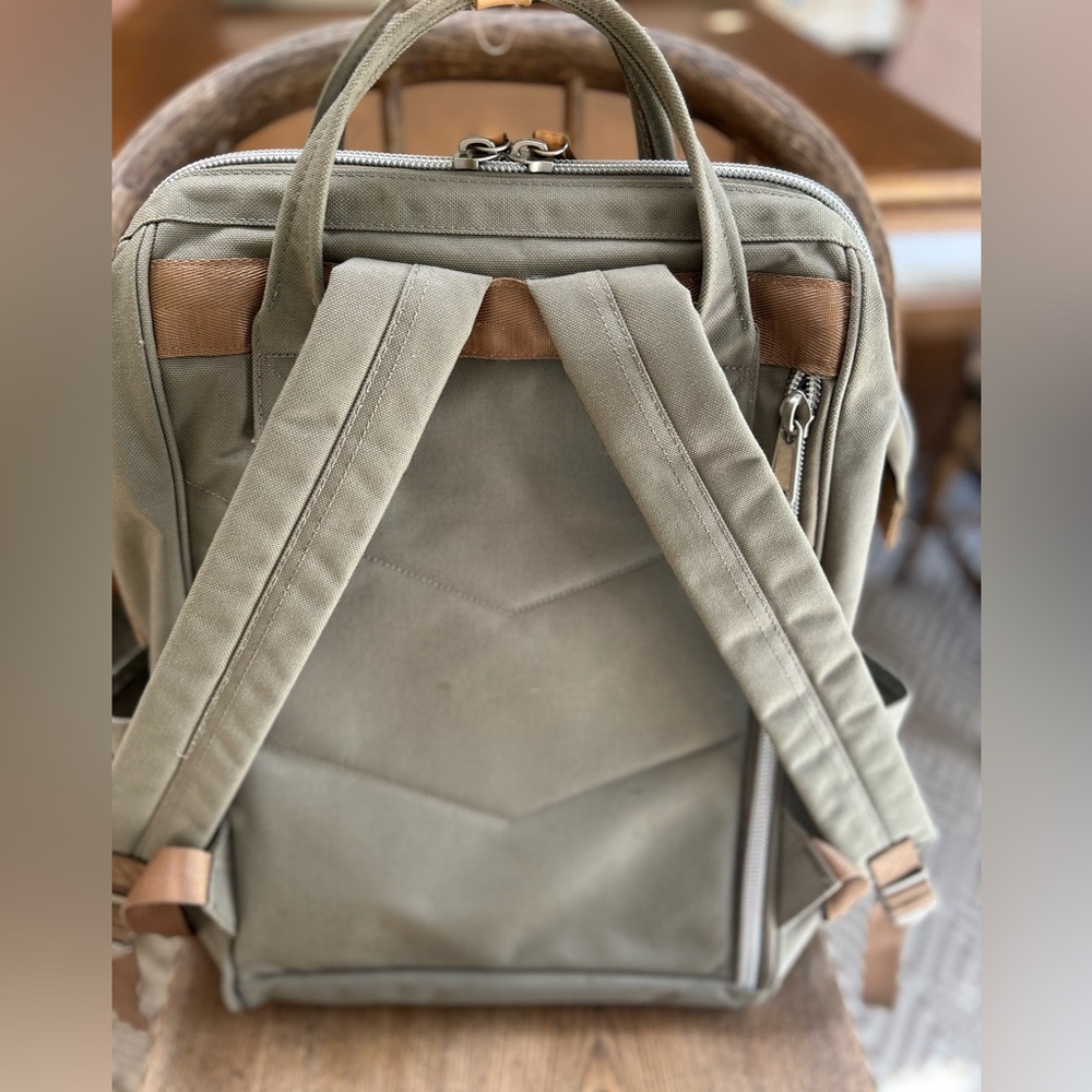 HIMAWARI Holly Daze 15” Waterproof Canvas Backpack-Out Of Stock on website. Gray - Picture 4 of 14